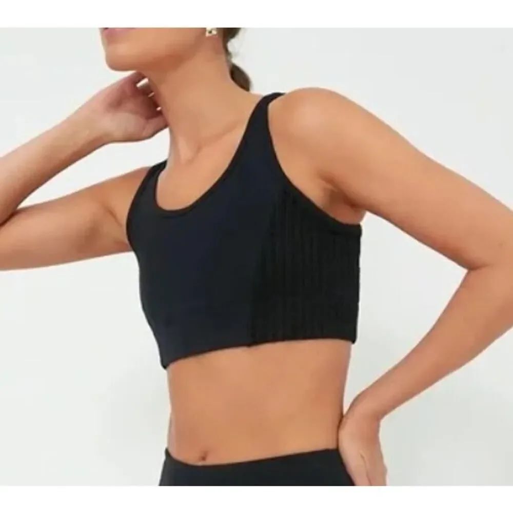 Tuckernuck Navy Cane Jean Sports Bra Sz. M